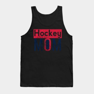 Hockey mom in Red and Blue Tank Top